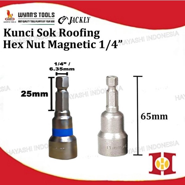 Hex Nut Magnetic Kunci Sok Mata Bor Roofing 65 6 7 8 9 10 11 12 13 Mm