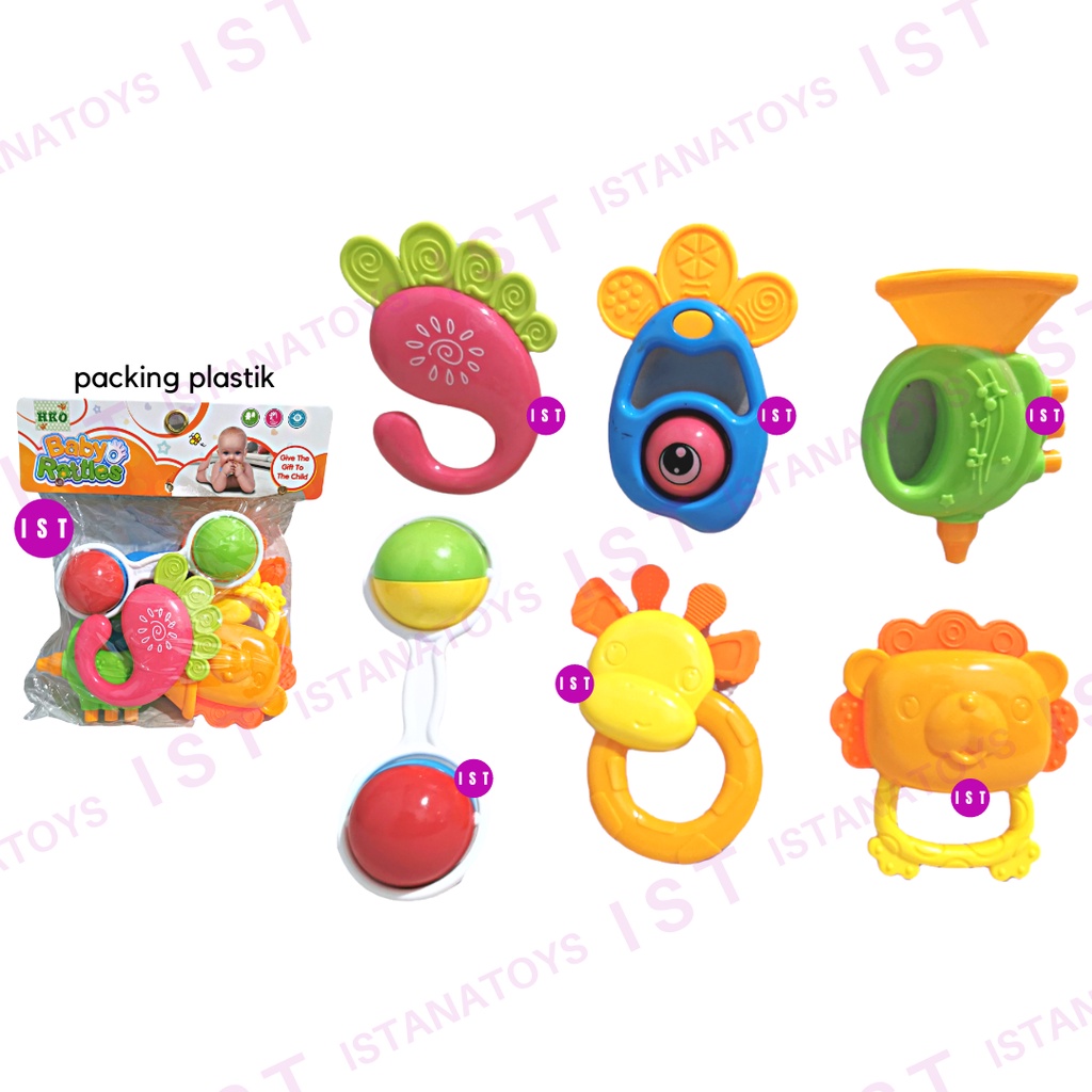 mwn.toys Mainan Baby Rattle Set Pegangan Kerincingan Bayi No Pr-17469