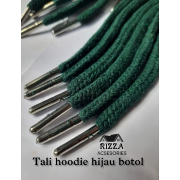 tali hoodie hijau botol flat aglet