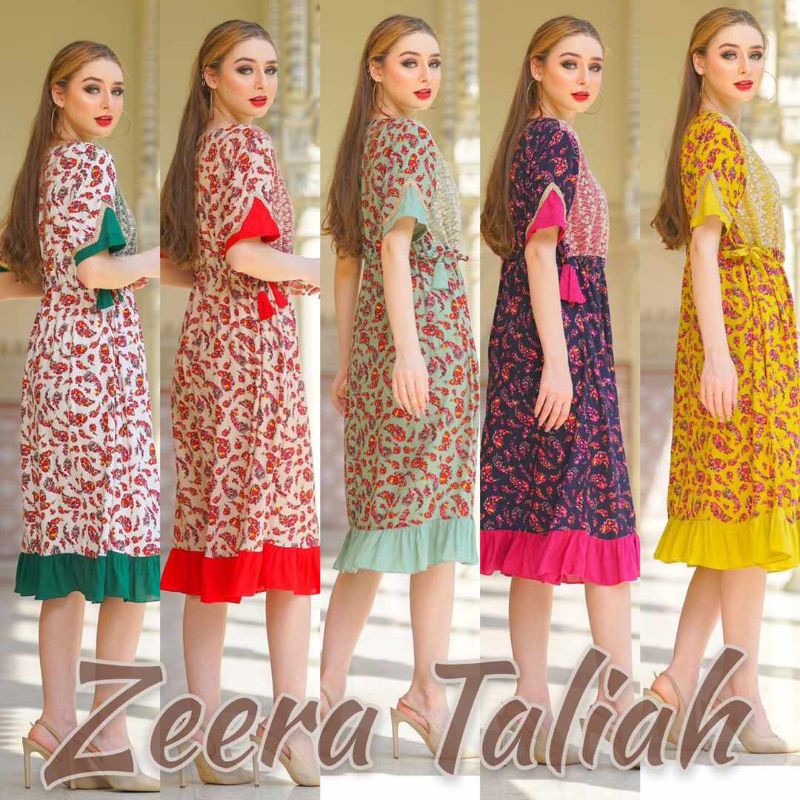 Daster arab ZEERA TALIAH Dress Rayon Midi Tunik Tile Organza