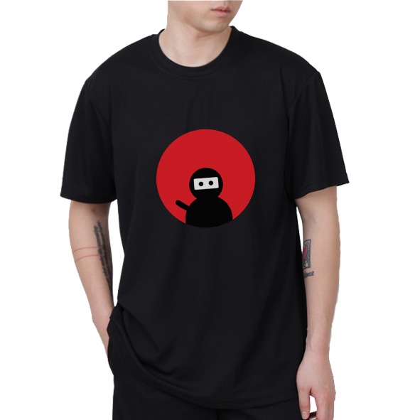 KAOS TSHIRT NINJA MOTIF BULAN MERAH T-SHIRT JEPANG ANIME JAPANESE STYLE FASHION PRIA BAJU DISTRO OVE