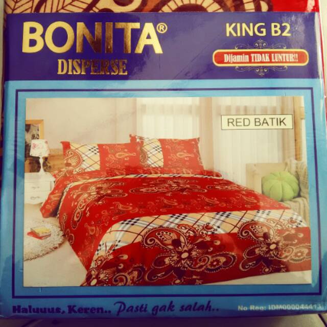 Sprei bonita red batik 180x200 diaperse
