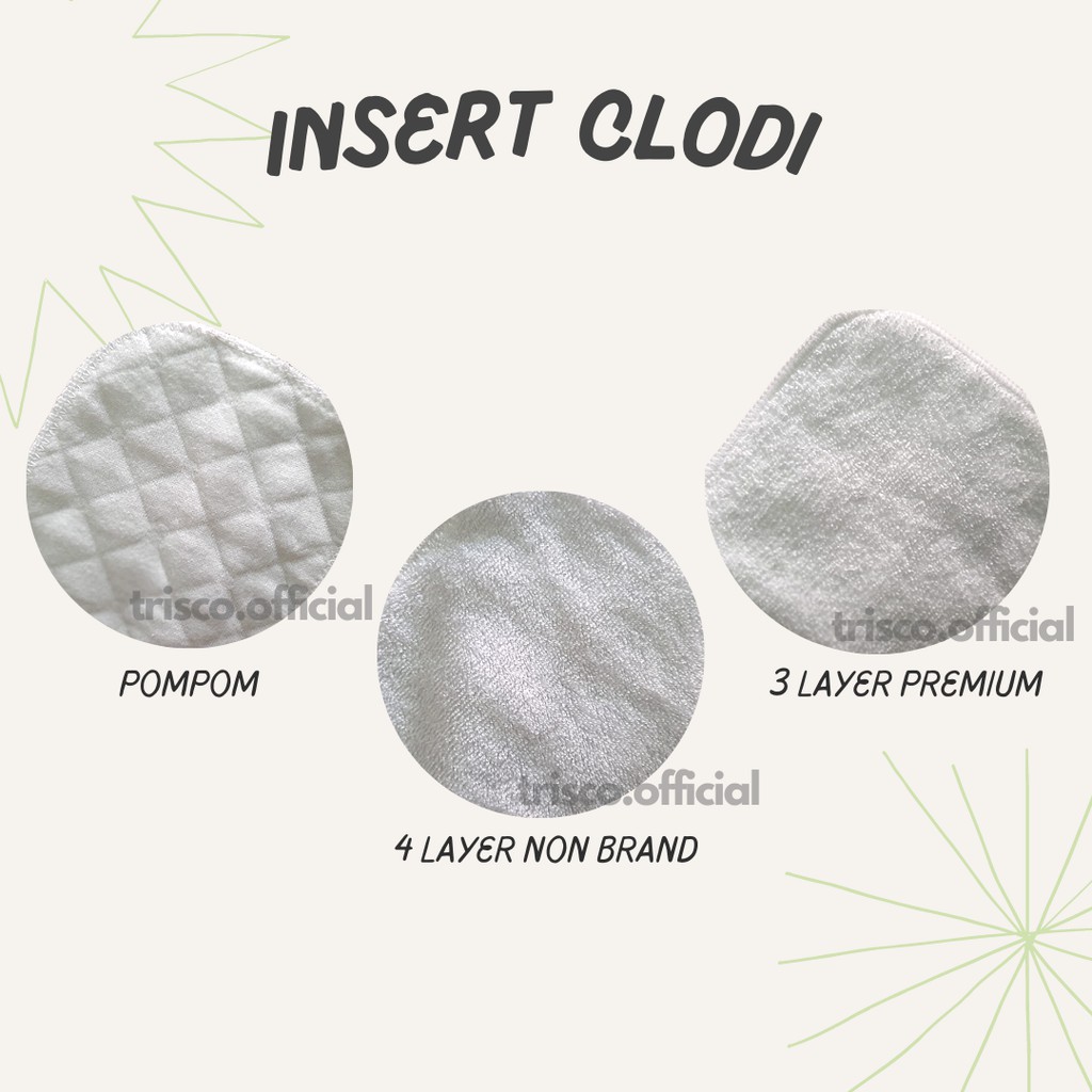 TRISCO INSERT CLODI 4 LAYER MICROFIBER DAN 3 LAYER PREMIUM INSERT TEBAL TERMURAH RESELLER GROSIR