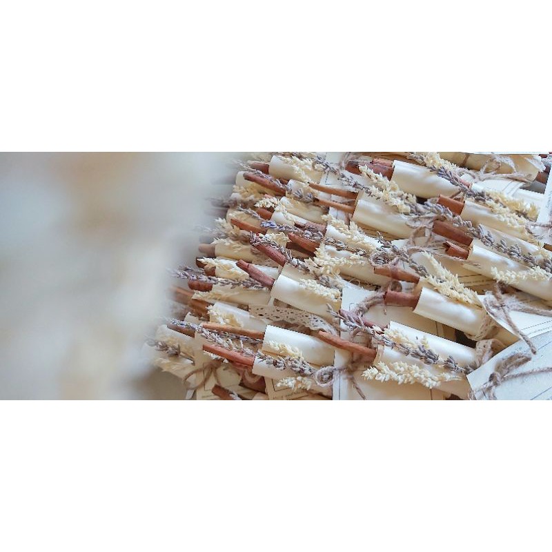 Undangan rustic Kayu manis gulung