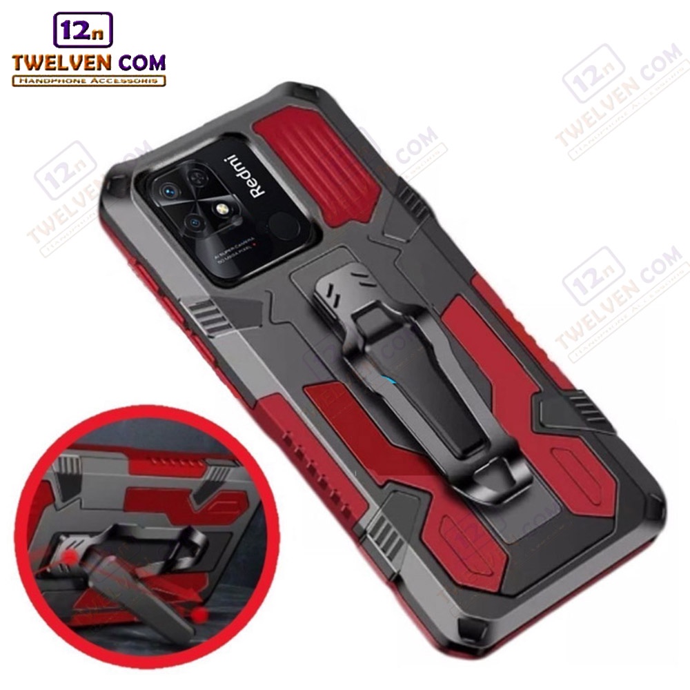 Case Shockproof Xiaomi Redmi 10c Armor Hardcase Stand Clip