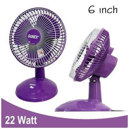 Kipas Angin Meja/ Kipas Angin Duduk/ Desk Fan Sanex 6 inch warna rodoom