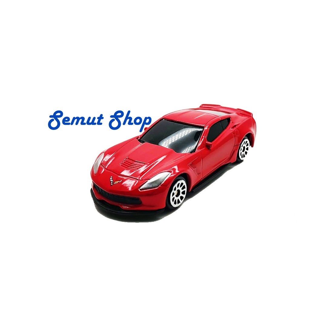 Rmz City Junior Chevrolet Corvette Grand Sport red Metalic Miniatur Diecast Mobil Chevrolet Corvette