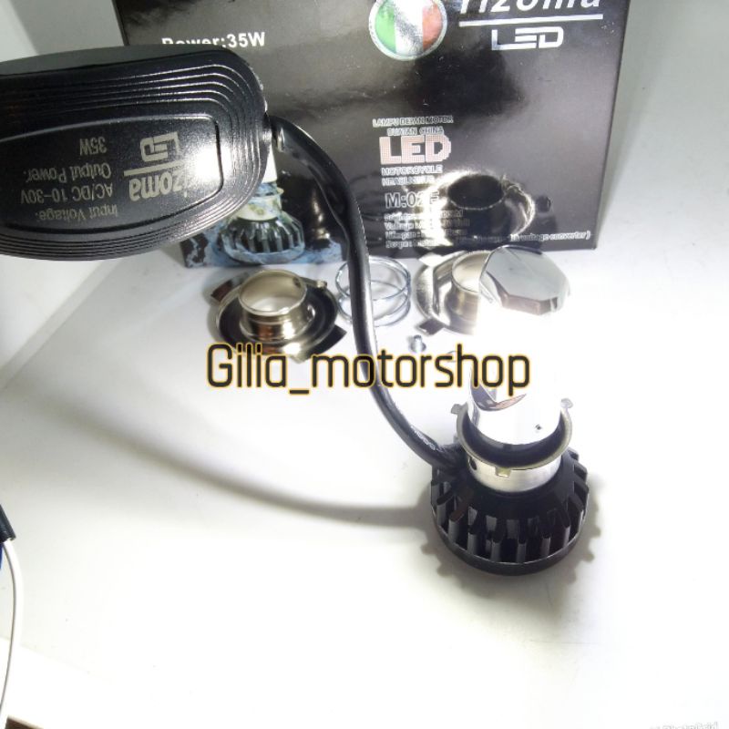 Lampu Depan Motor 6 Led Mata Rizoma LED 6 sisi Rizoma LED  Nyala Putih LED Depan Motor