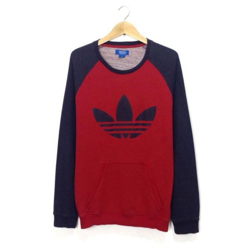 Adidas Trefoil twotone. Adidas second. second branded. adidas crewneck. crewneck adidas. kaos lelaki