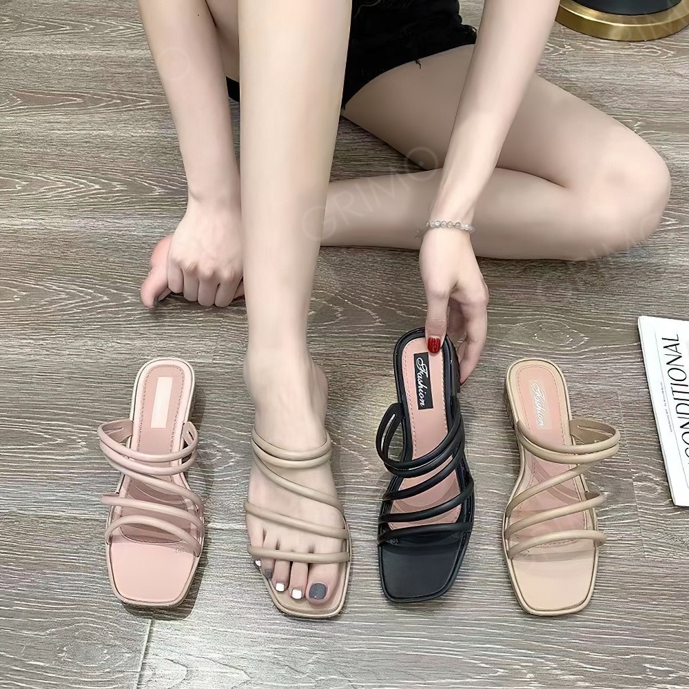  Sepatu  Heels Tali  Jelly  KASANDRA import 1016 a2 Shopee 