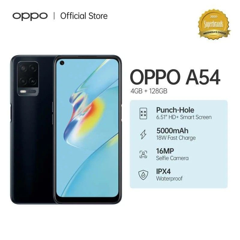 oppo a54  ( ram 4/64 4/128 6/128 gb ) garansi resmi-1