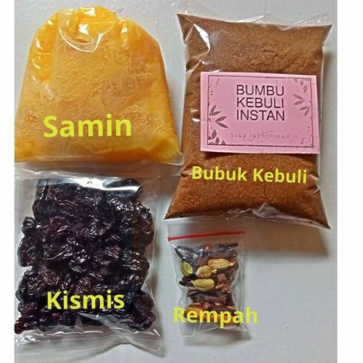 Bumbu nasi kebuli untuk 2 liter beras dengan rempah, minyak samin dan daun kari bonus kismis