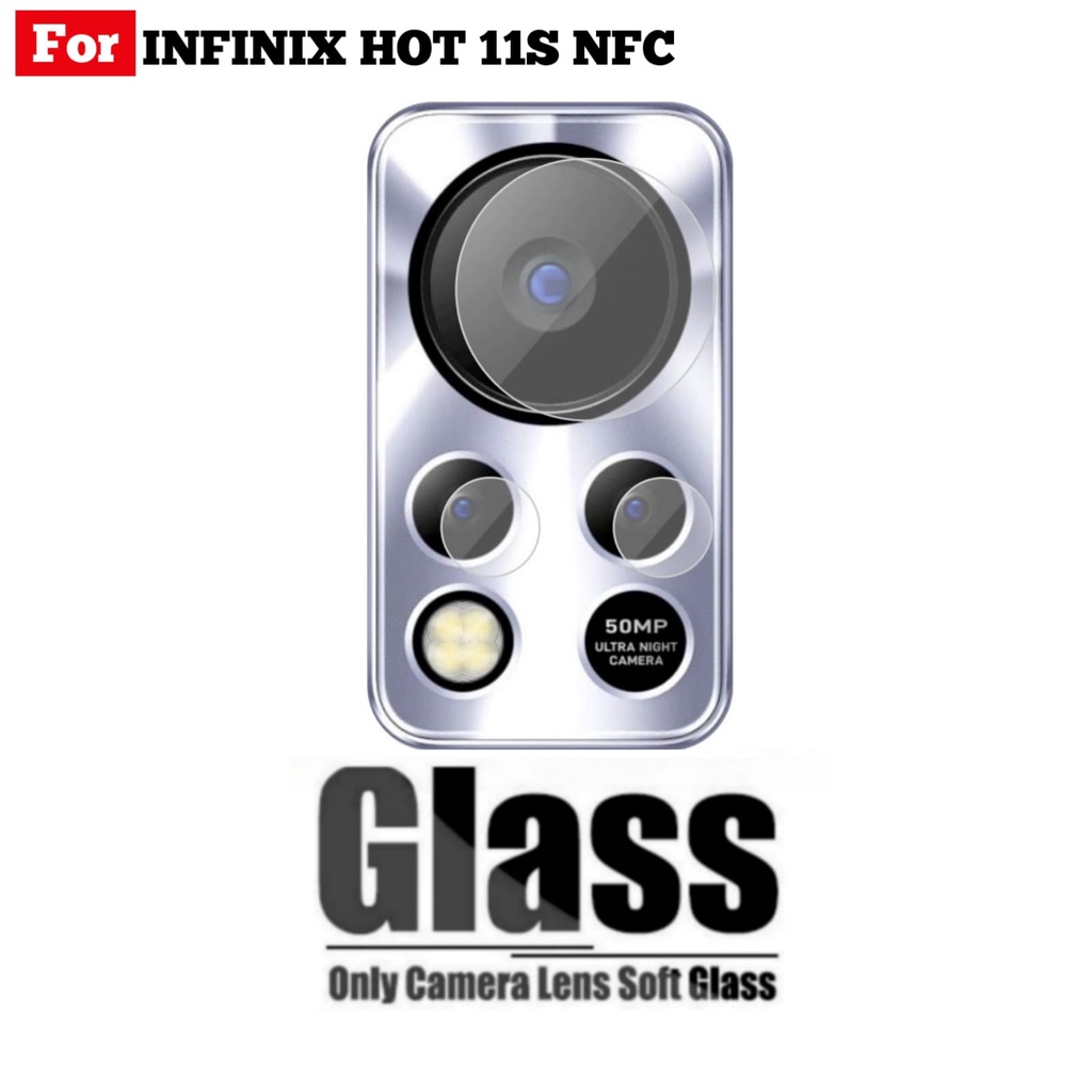 Tempered Glass Camera INFINIX HOT 11S NFC Anti Gores Camera Belakang Handphone