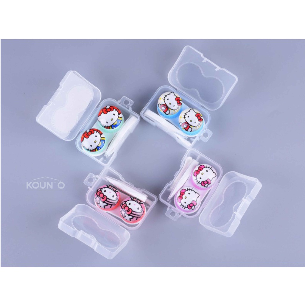 Tempat Soflens Lucu Kontak Lensa Simple Contact Lens Softlens Case 1 Set