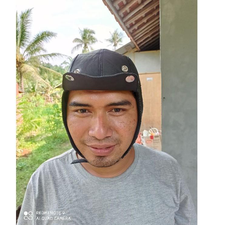 topi pilot pesawat Kulit Asli topi Motor Paralayang topi  kulit asli C62A
