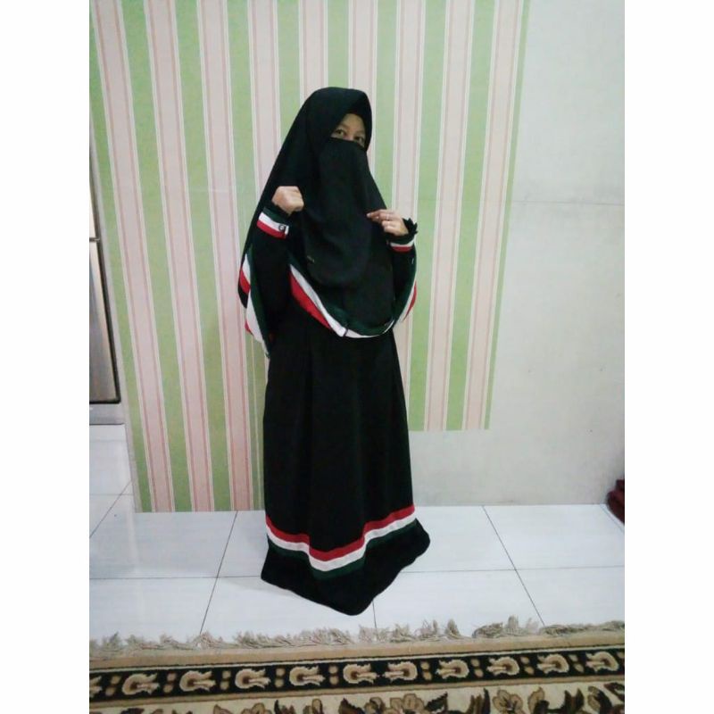 [HUSNA COLLECTION] Gamis Palestine Set Free Cadar / Set Gamis Palestine