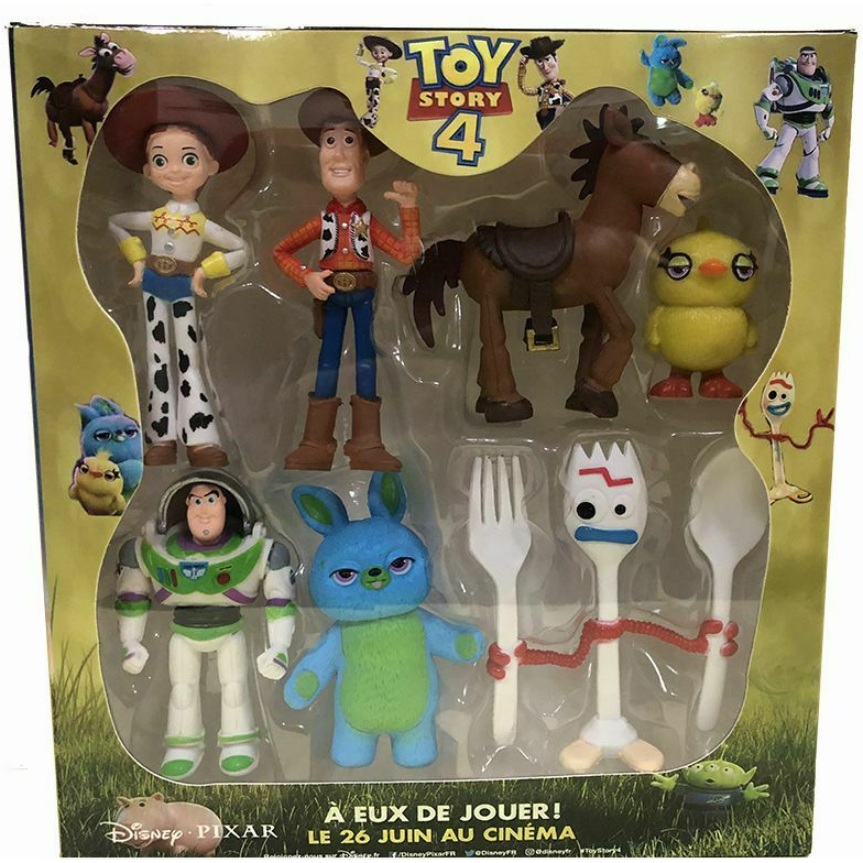 7pcs / Set Mainan Action Figure Toy Story 4 Woody Jessie Buzz Lightyear Bahan PVC Untuk Hadiah Anak