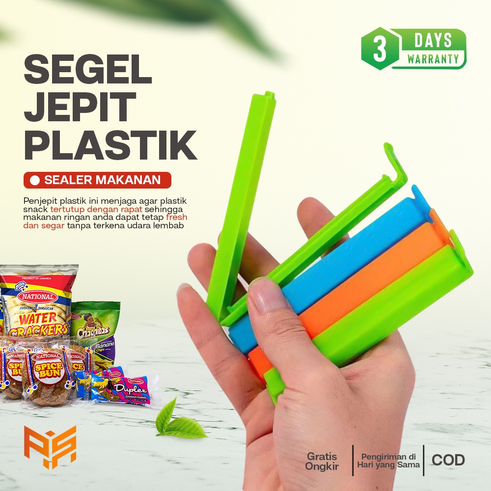 Penjepit Plastik Kemasan Segel Klip Sealer Kantong Makanan Jepitan Penutup Snack Bungkus Roti Food Sealing Clip AD6