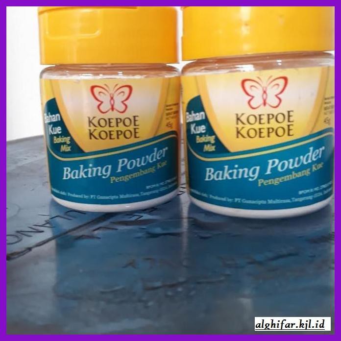 

Redwop-Gnikab- Baking Powder Koepoe Koepoe Pengembang Kue 45 Gr Kupu Kupu Murah -Hallall.