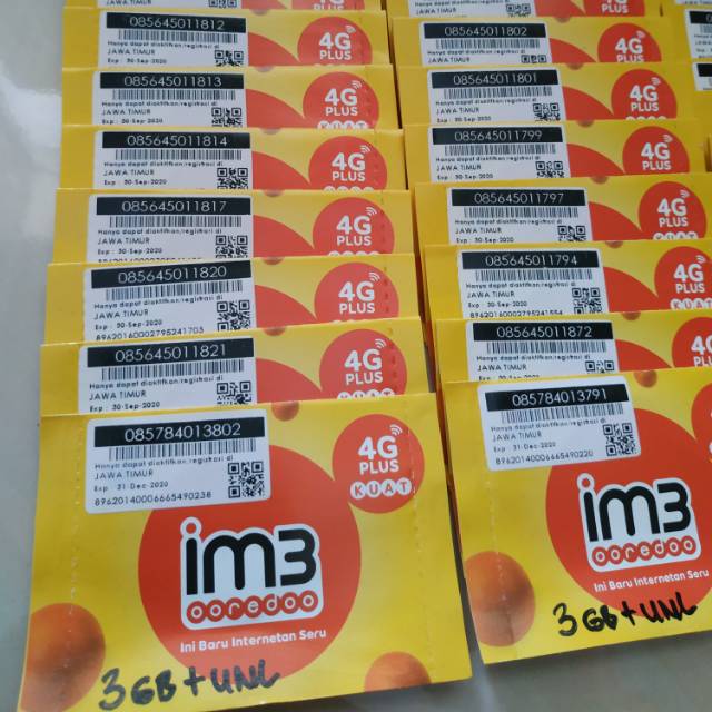 KARTU PERDANA DATA IM3 OOREDOO 3GB UNLIMITED 30HARI