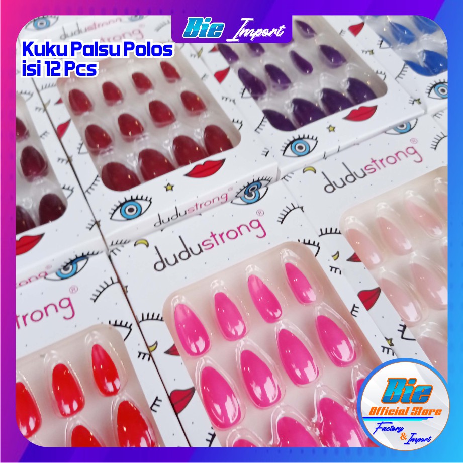 Kuku Palsu Full Color Premium isi 12 Pcs