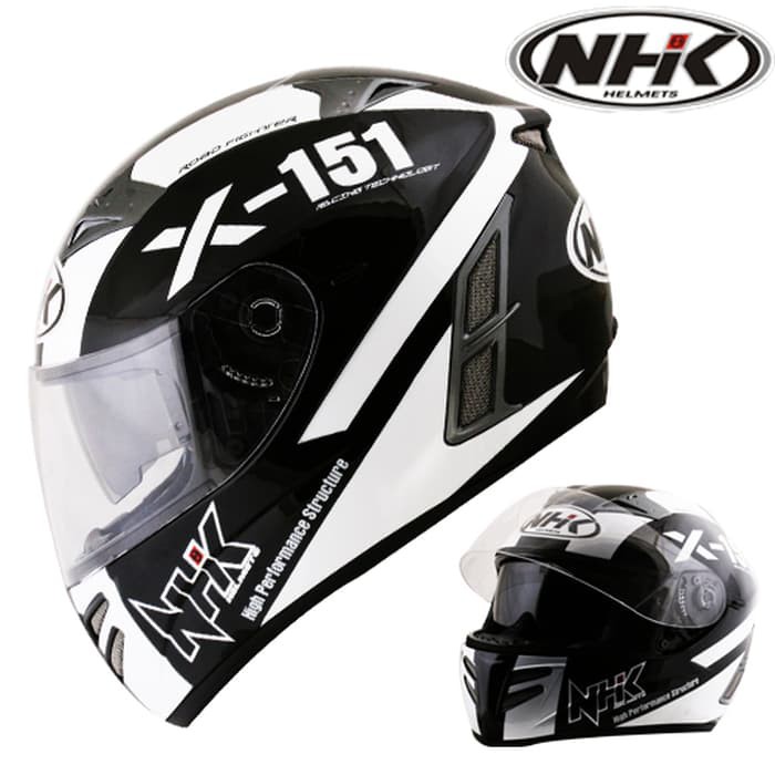 Helm NHK Terminator X-151 X151 Full Face Fullface Black Visor
