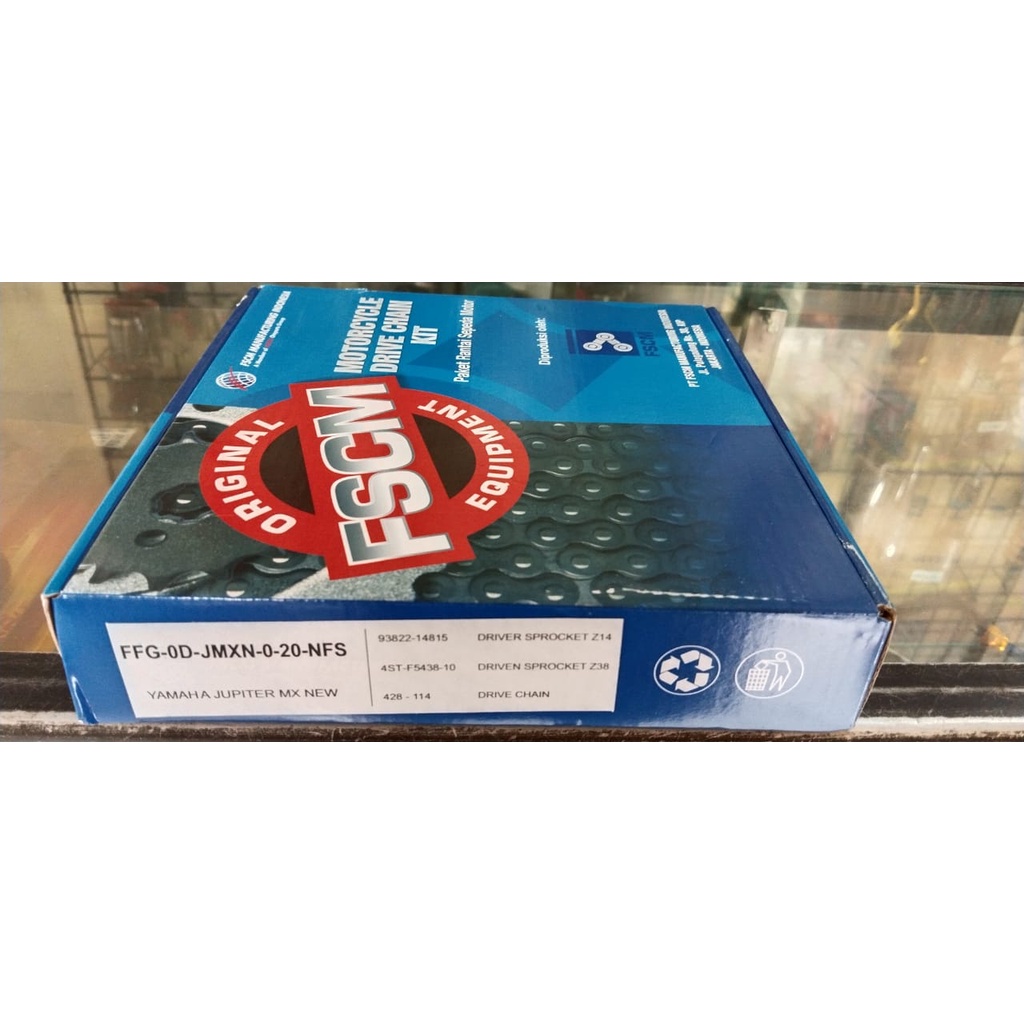 Gear Set Gir Paket FSCM JUPITER MX NEW FSCM 428-114 38T 14T ASTRA OTOPARTS