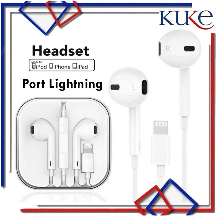 Headset Iphone / EarPods Lightning Connector Iphone 7 8 X