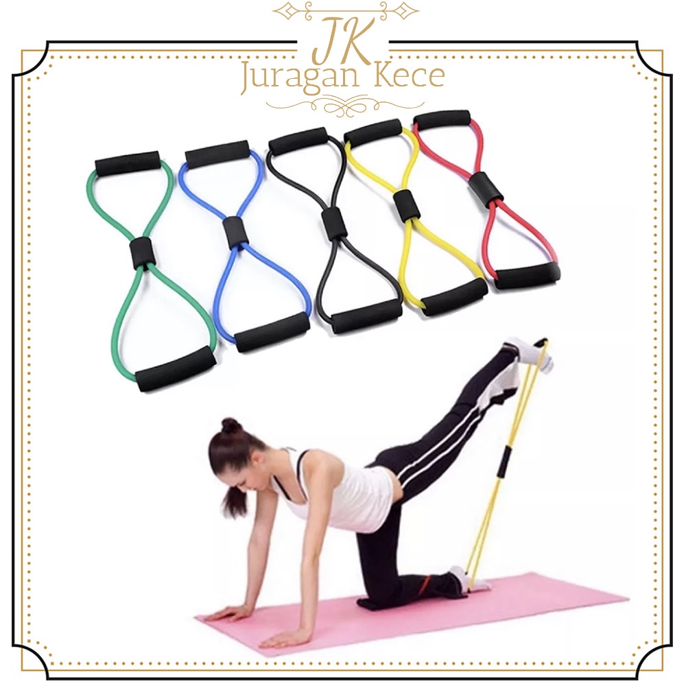 Alat Yoga Fitness Tali Gym Elastis Karet Olahraga Rumahan Band Stretch Rope Pilates