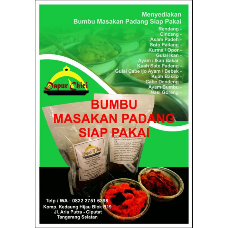 

Bumbu Masakan Padang Siap Pake Asli Padang/bumbu mateng/bumbu praktis