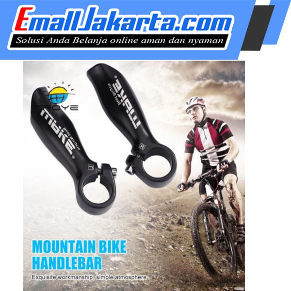 WAKE Bar End Tanduk Stang Grip Handlebar Alloy Pegangan Setang Sepeda - Black