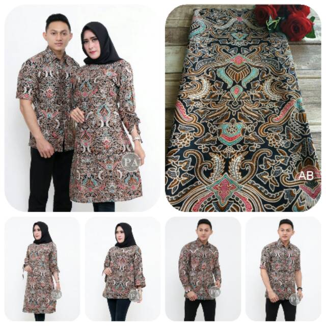 BAJU BATIK COUPLE MOTIF CIREBON SERAGAM M L XL XXL KANTOR | Shopee