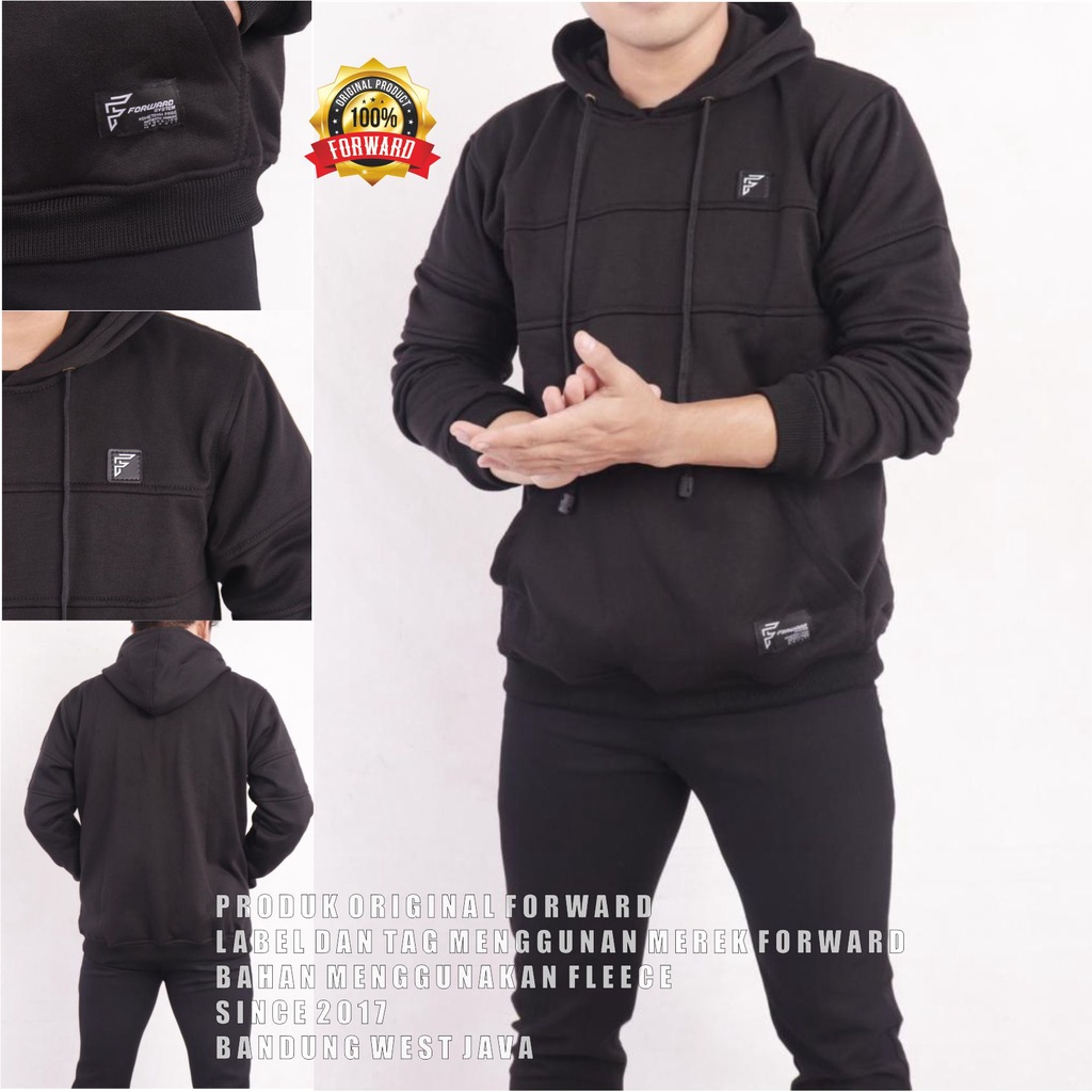 Sweater Hoodie Polos Pria Wanita Bahan Fleece Tebal Original Forward System