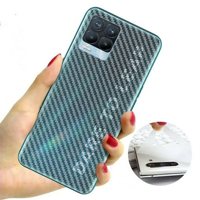 GARSKIN Sticker Carbon Realme 8 8Pro 6.4 Inchi Skin Carbon Transparan Fiber Protection Back Sticker