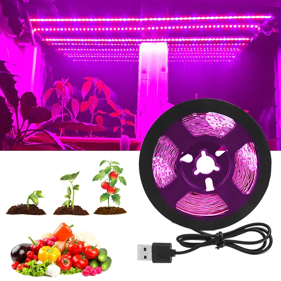 Led Grow Light Strip Lampu Tanaman Hidroponik USB 5V 5M