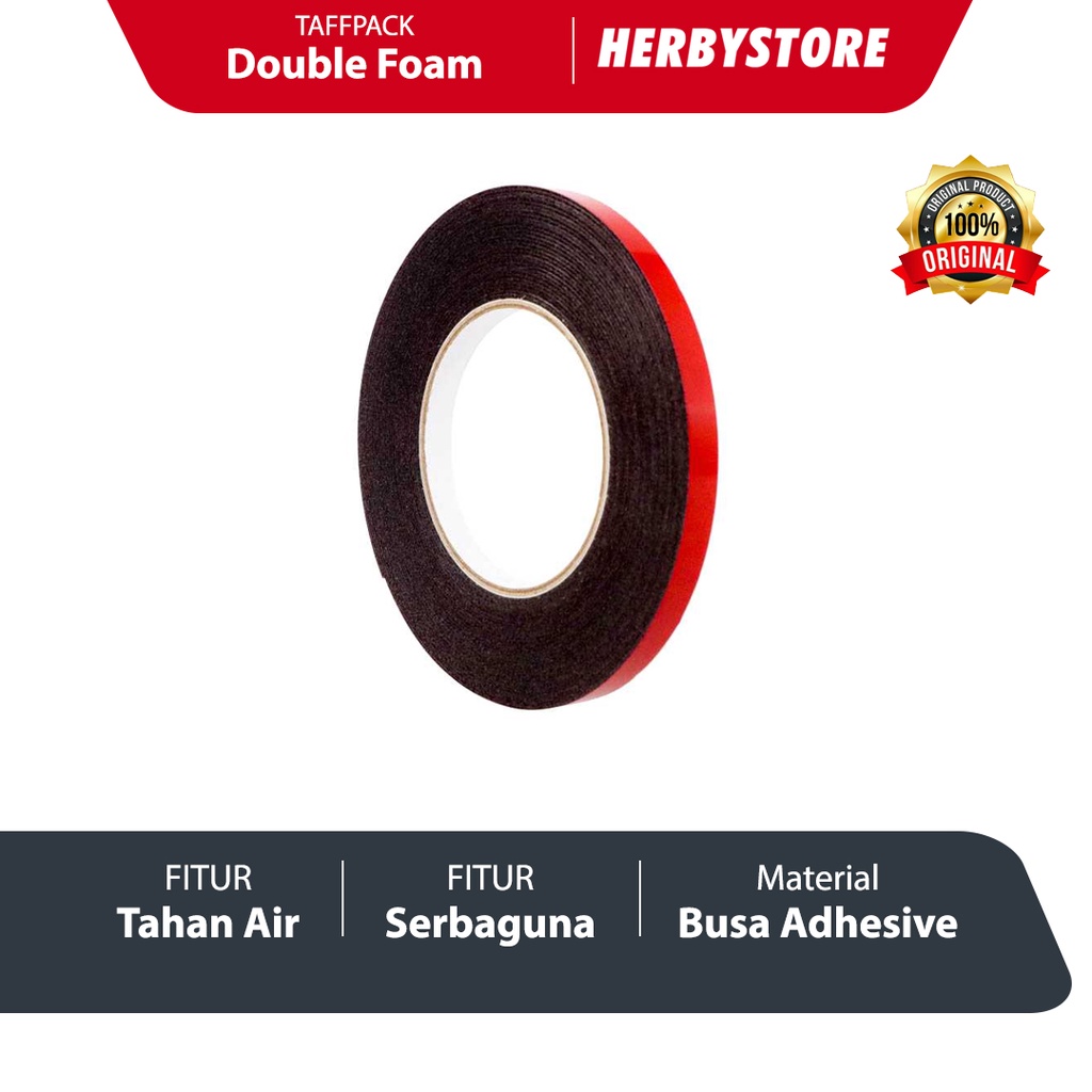 

Tape Lakban Double Tape Foam Serbaguna Size 10m