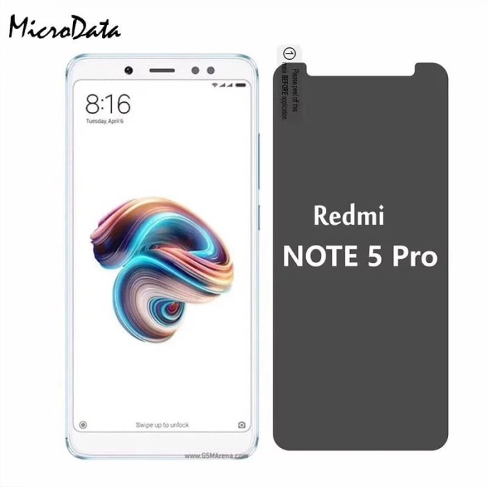 XIAOMI REDMI NOTE 5 PRO REDMI 5 PLUS TEMPERED GLASS SPY ANTI GORES KACA HITAM PRIVACY GELAP TEMPRED SCREEN GUARD PELINDUNG LAYAR