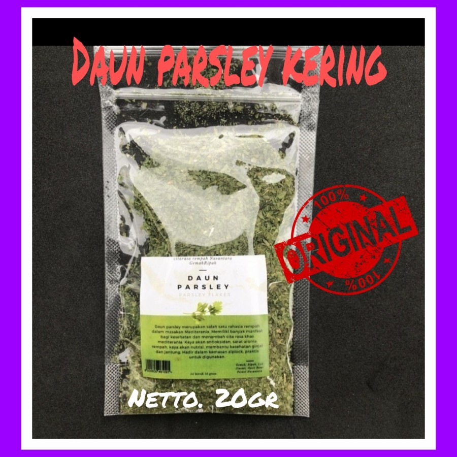

Daun Parsley Kering Leaves Flakes Bumbu Masakan Serbaguna Sphagetti