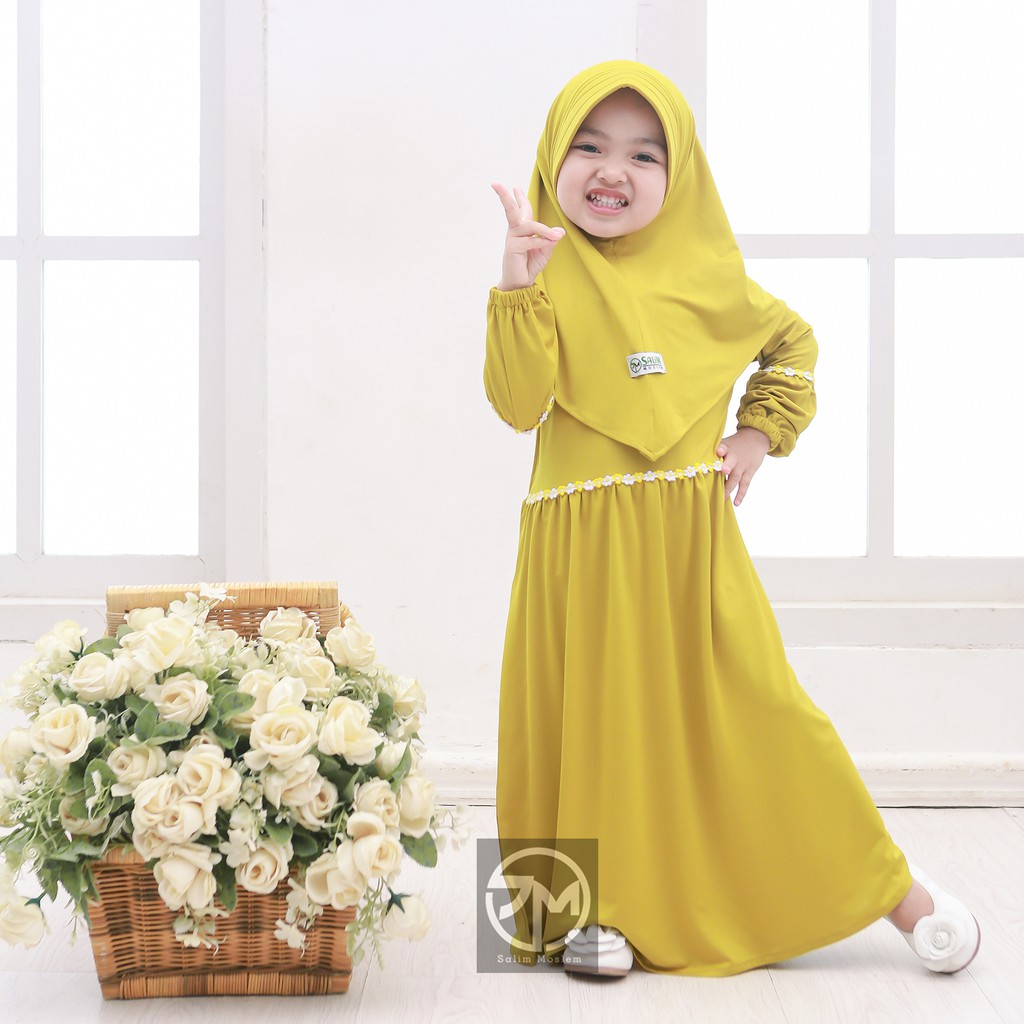 Salim moslem -Gamis anak perempuan / Baju muslim anak perempuan usia 1-10 tahun &quot;Model6&quot;