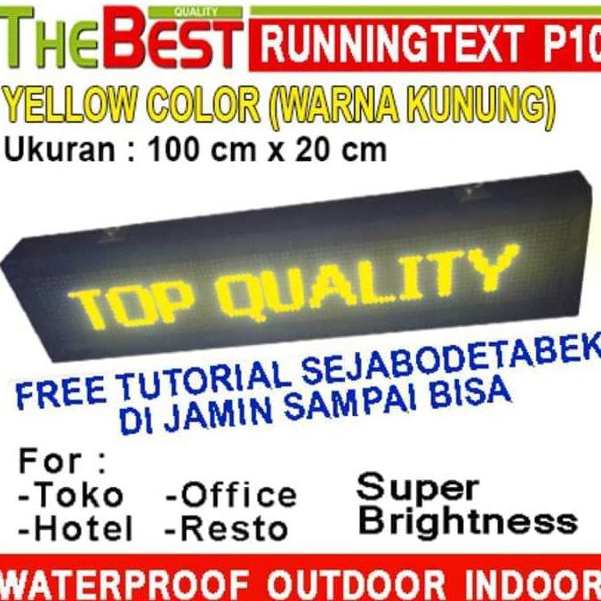 

Running Text 100 X 20 Cm - Moving Sign YELLOW - KUNING Color TERMURAH