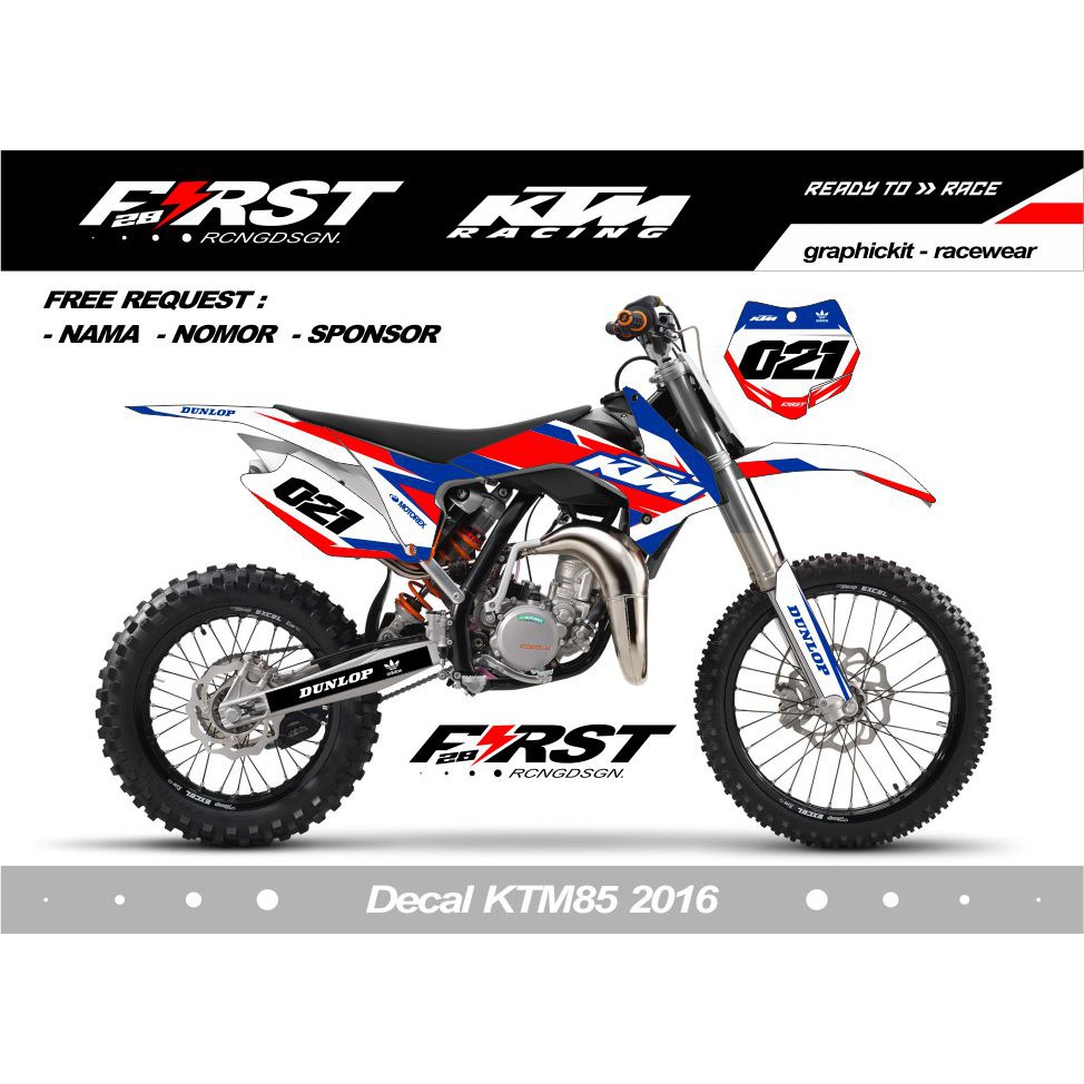 Decal ktm 85 2016 simpel decal stiker