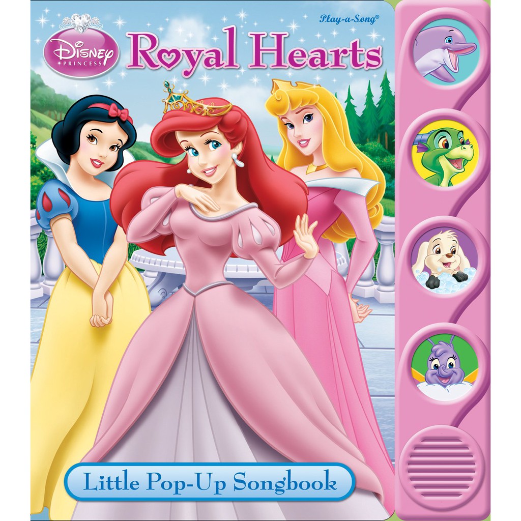 Buku Anak Import Disney Princess Little Pop-Up Song Book, Royal Hearts Board book Original