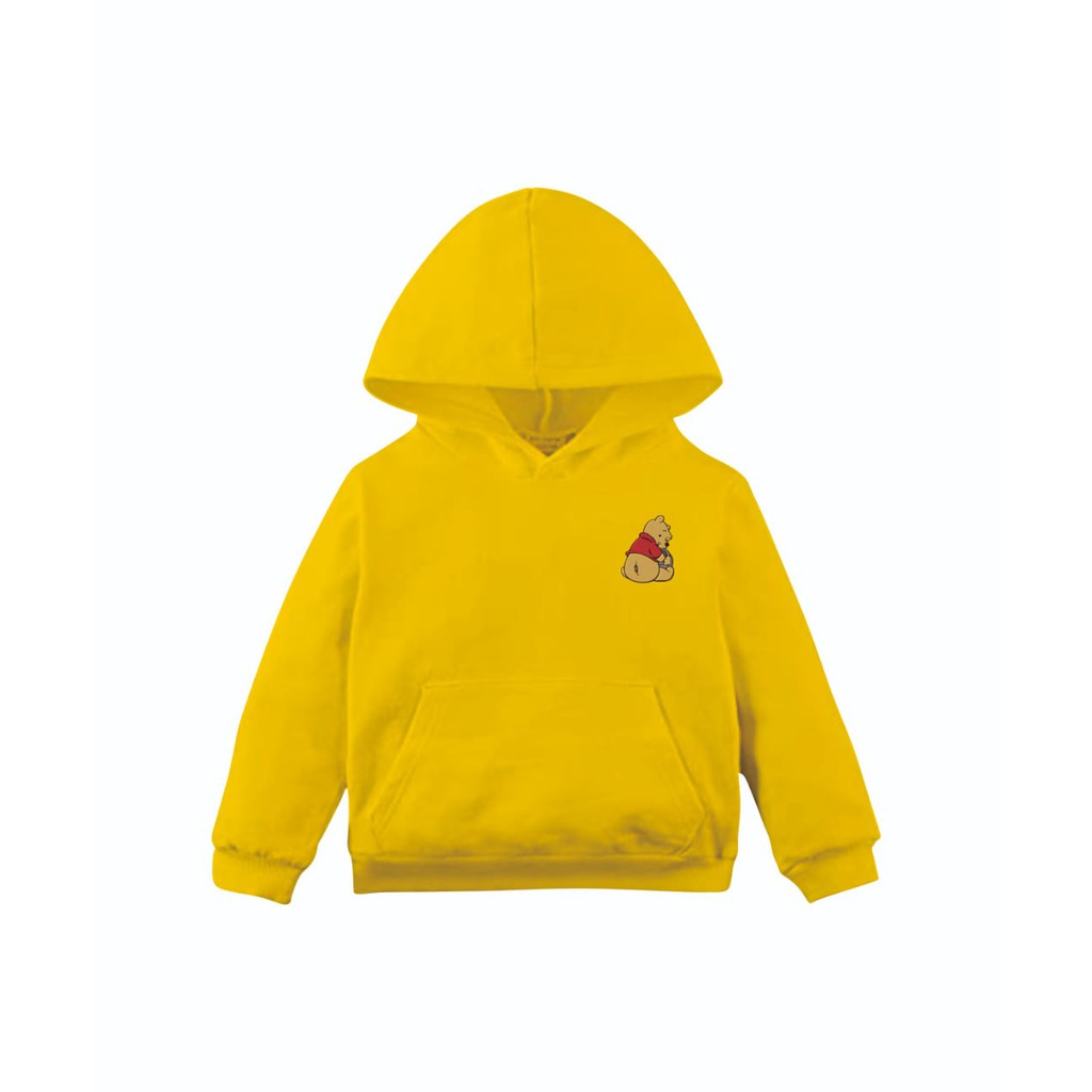 HOODIE ANAK PEREMPUAN BORDIR POOH//HOODIE ANAK TEBAL TERBARU,