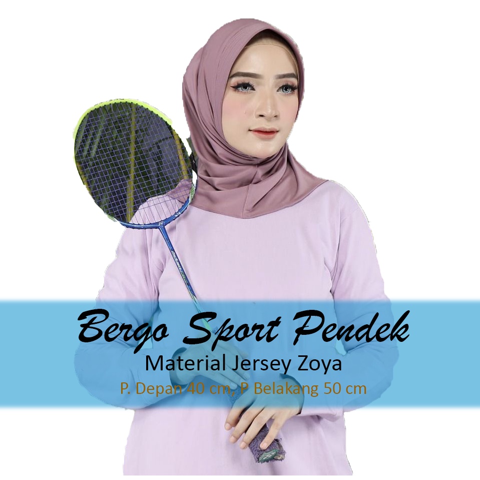 Jilbab Sport Bergo Instan Pendek Jersey Zoya