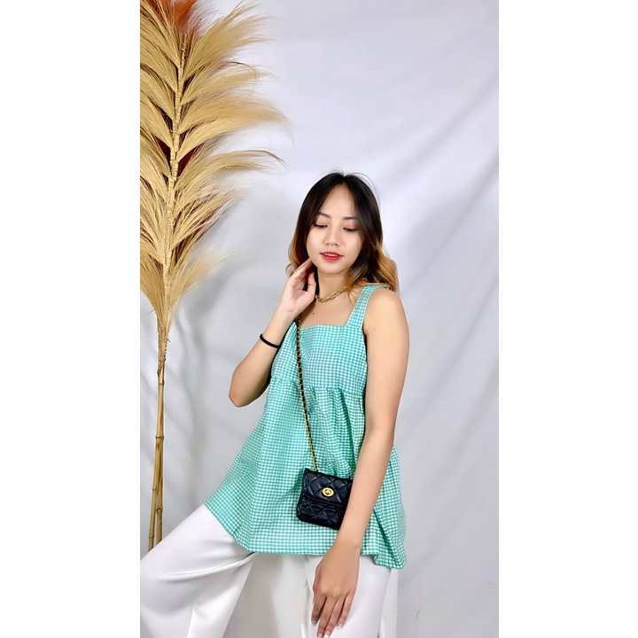 Tq88indonesia Baju Atasan Seksi  Wanita Terbaru / Andra Blouse / Busana Pantai Wanita / Blus Tali Satu / Outer Wanita / Ootd / Outfit