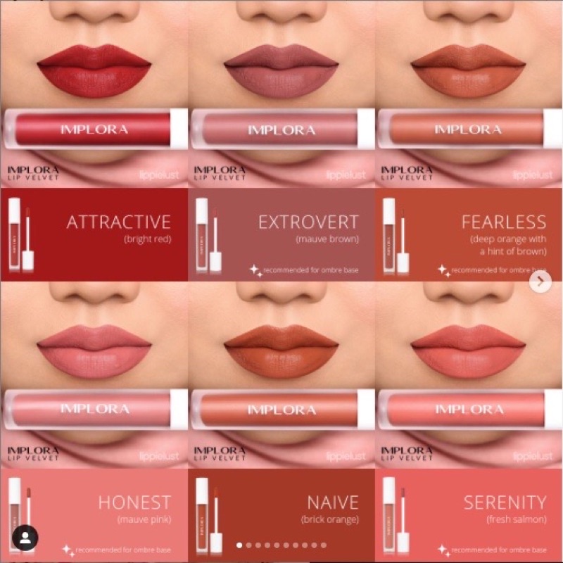 IMPLORA LIP VELVET SERIES BPOM