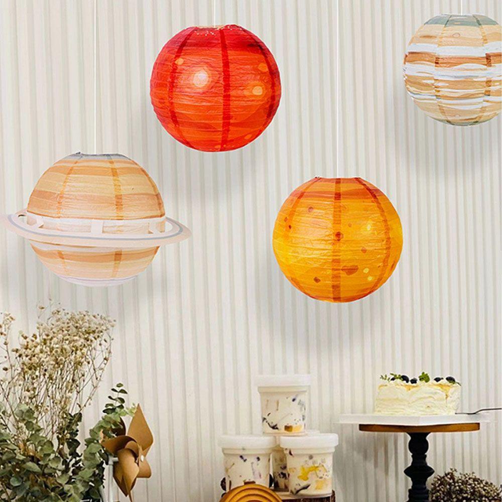 Rebuy Festival Lantern Portable Eight Planets Lantern Mid-Autumn Festival Lantern Perlengkapan Pesta Hadiah Festival Lampion Kertas Berbintang