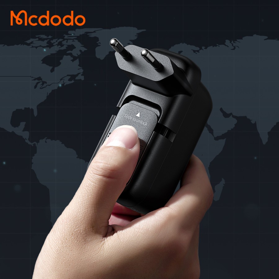 MCDODO CH-029 Kepala Adaptor Charger Dual Type C + USB GAN 3.0 Adapter Fast Charging 65W iPhone 13 Pro Max Samsung