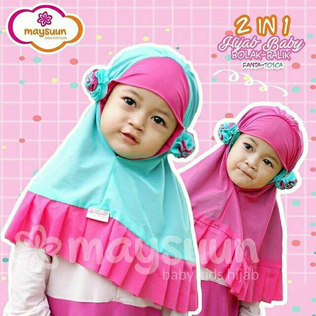 Hijab maysuun/maysuun/jilbab maysuun/maysuun baby kids hijab/hb maysuun/jilbab bolak balik