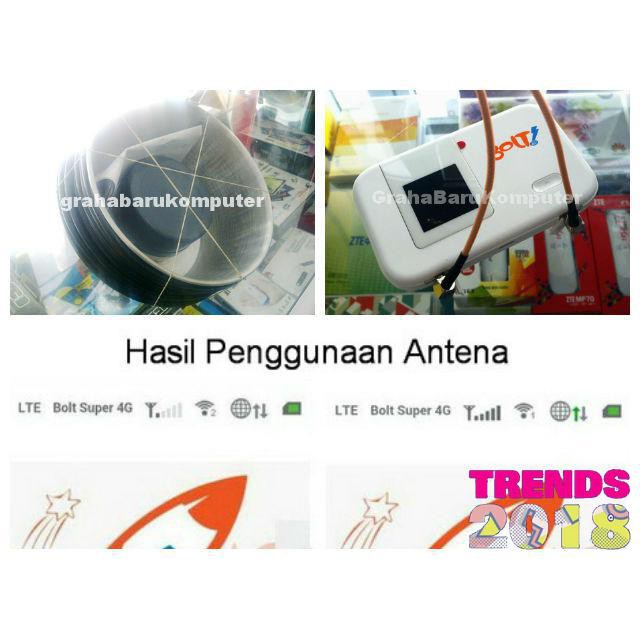 PROMO HARGA MURAH WajanBolic Dual Pigtail Antena Penguat Sinyal Modem GSM Bolt 4G Huawei E5776s